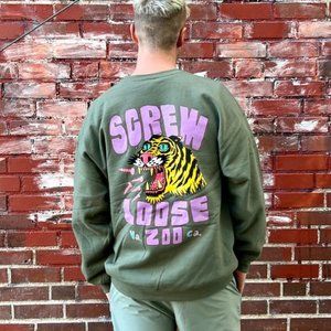 Rare Americans Screw Loose Zoo Tour 2022 Green Crewneck Sweatshirt